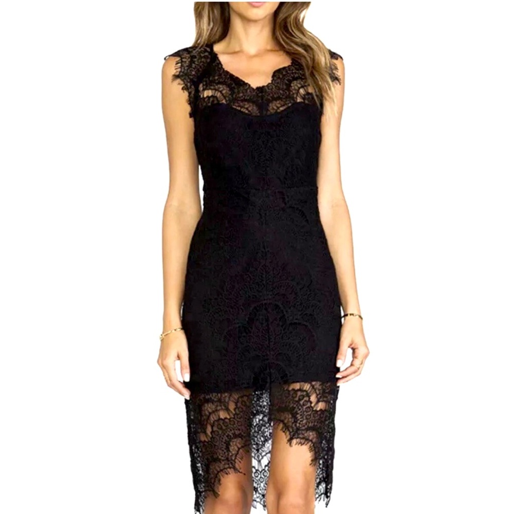 FP Intimately Black Lace Dress